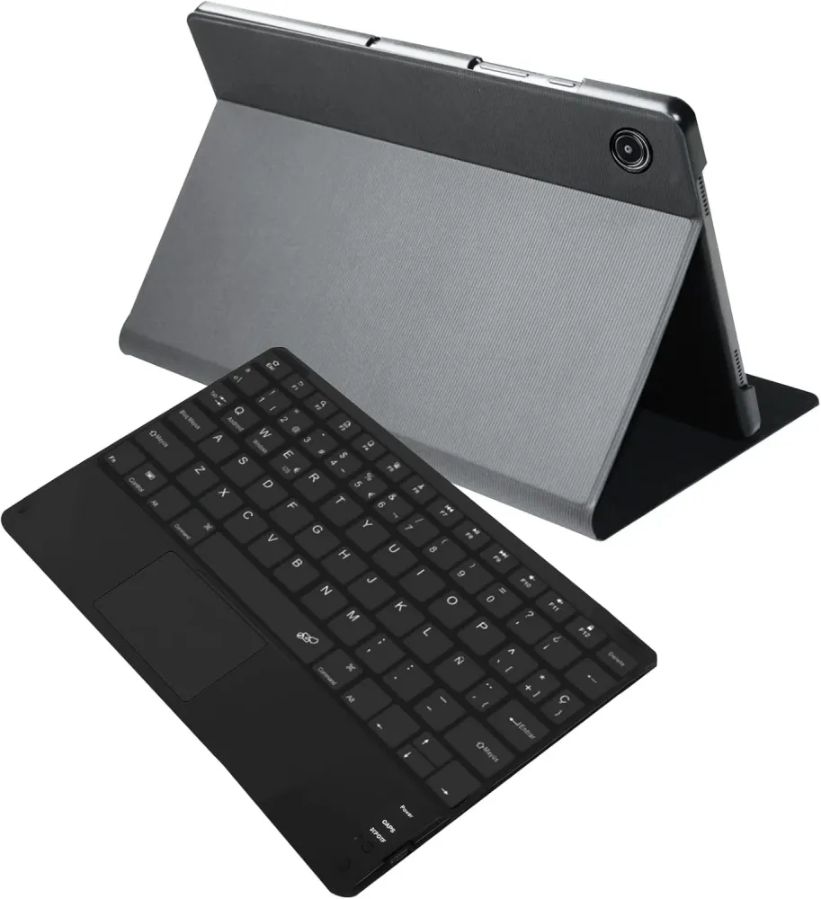 FUNDA Y TECLADO BT SILVER HT TAB A9+/A11+ 11 GRIS