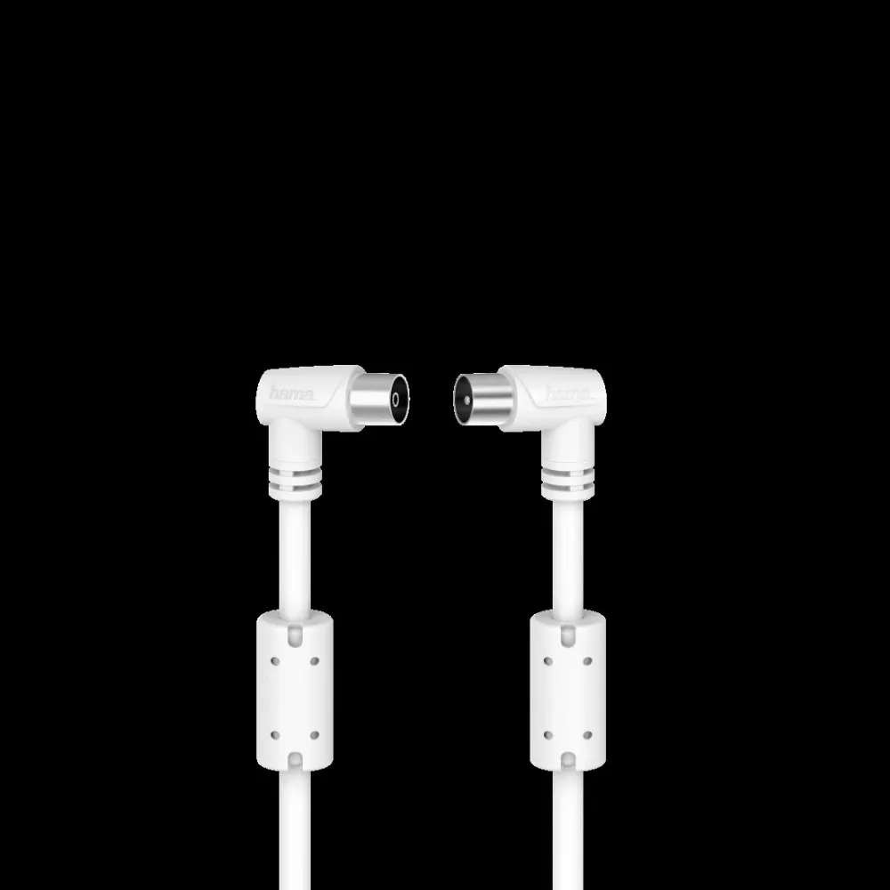 Hama 00205058 cabo coaxial 5 m Branco