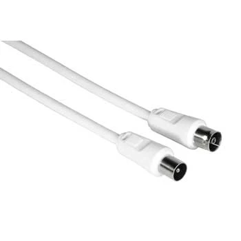 HAMA CABO ANTENA COAX M/F 75DB 1.5MT BRANCO