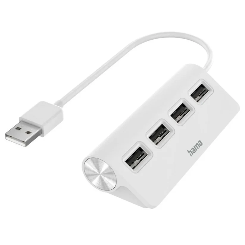 HUB HAMA 4 USB 2.0, 480 MBITS BRANCO - 200120