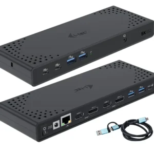i-tec CADUA4KDOCKPDL2 base & duplicador de portas Com fios USB 3.
