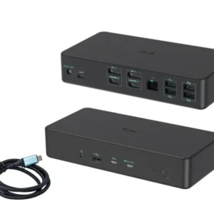 i-tec CADUAL4KDOCKPD2 base & duplicador de portas Com fios USB 3.
