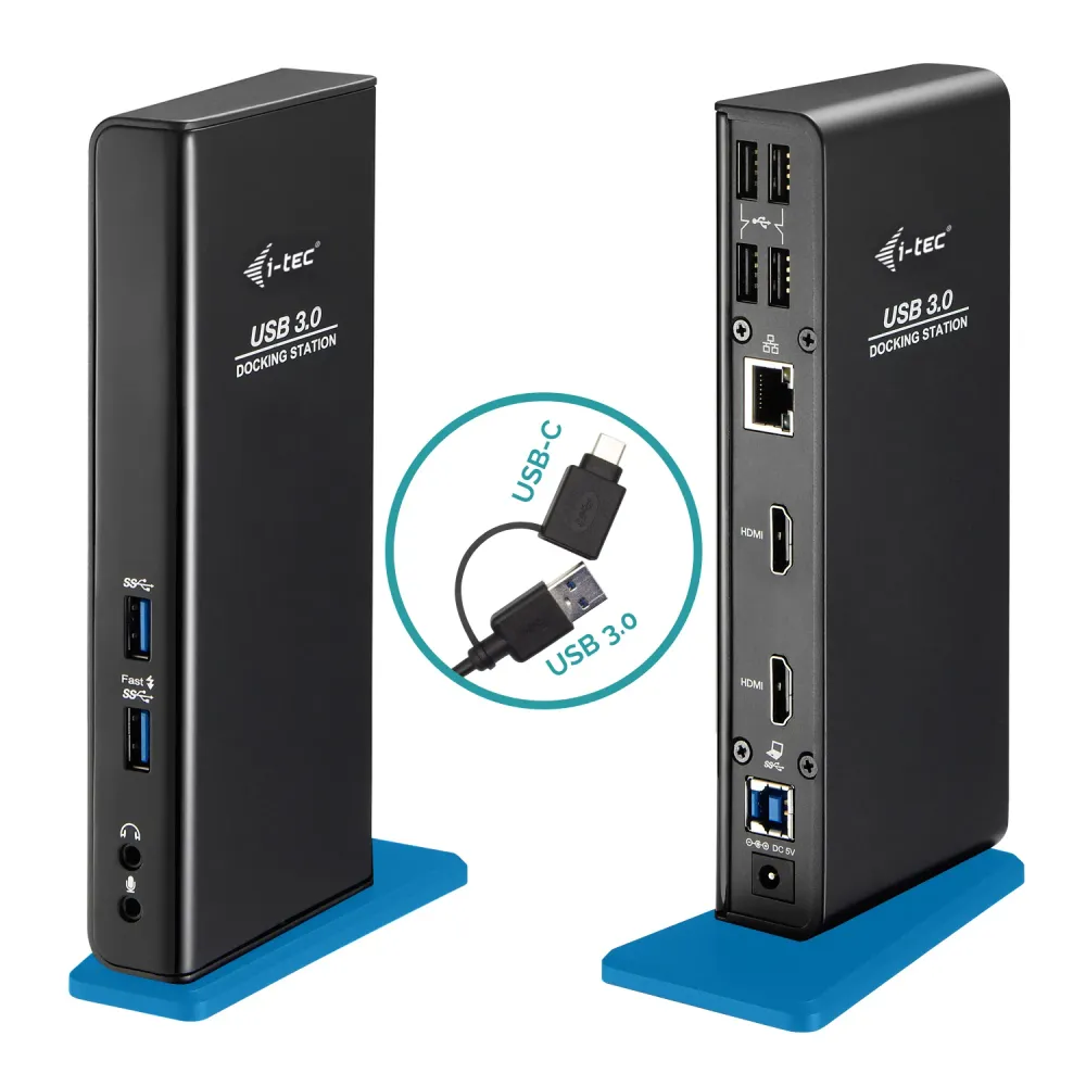 i-tec U3DUALHDMIDOCK base & duplicador de portas Com fios USB 3.2