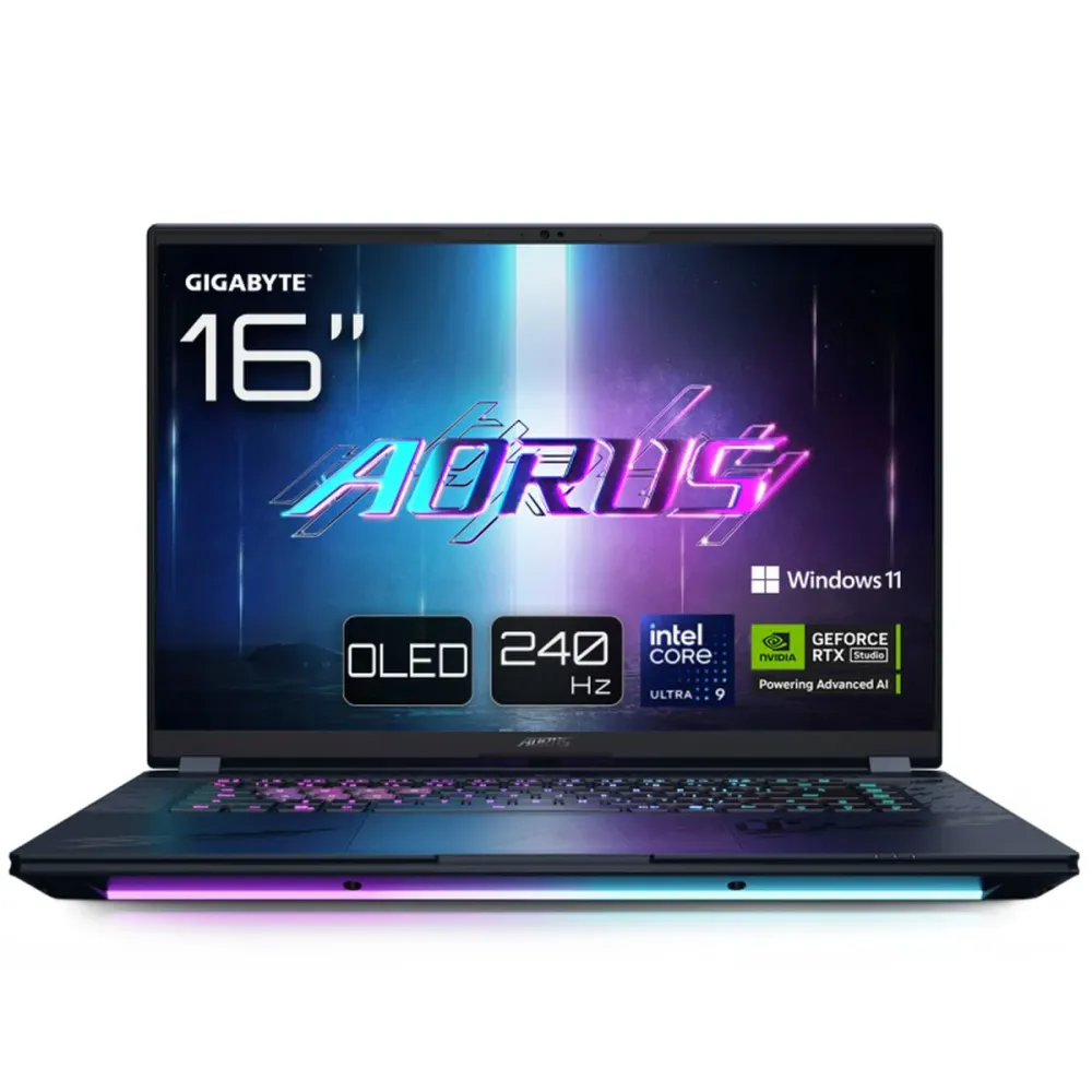 Laptop Gigabyte AORUS MASTER 16 BZHC6PTE64SP 16" intel core ultra 9 275HX 32 GB RAM 1 TB SSD nvidia geforce rtx 5090 Qwert...