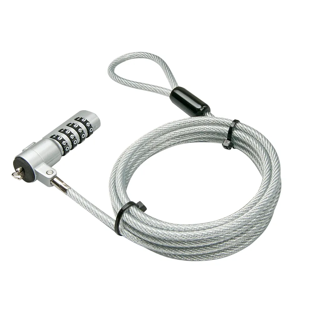 Lindy 20980 cadeado antirroubo ço inoxidável 1,8 m