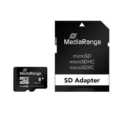 MEM MICRO SDHC 8GB MEDIARANGE + ADAPTADOR SD