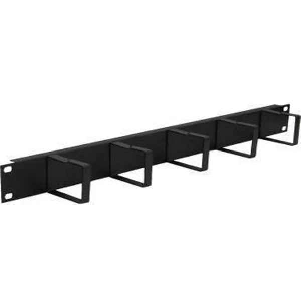 1U METAL CABLE MANAGEMENT, BLACK RAL 9005