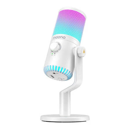 MICROFONE PARA JOGOS MAONO DM30RGB (BRANCO)