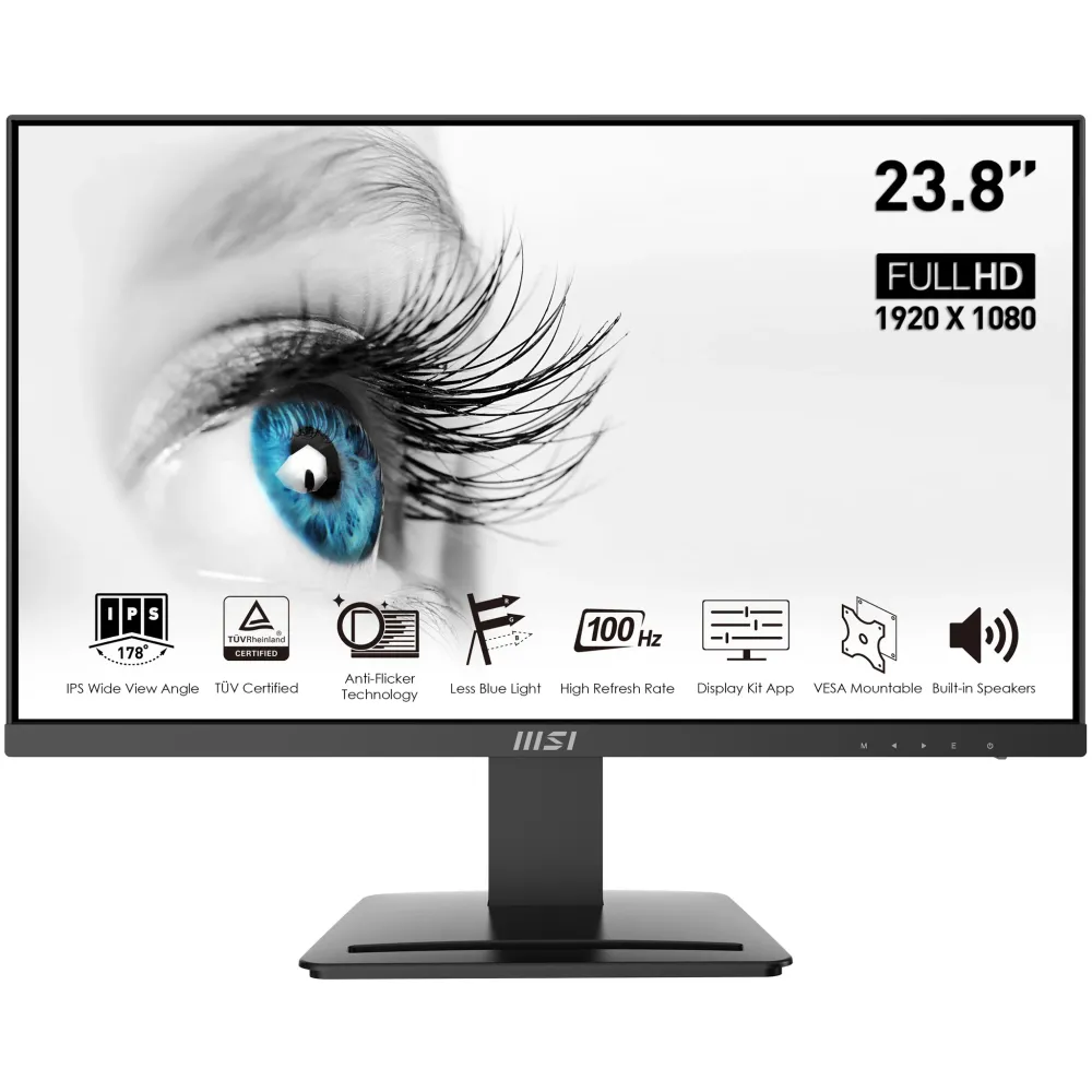 MONITOR MSI PRO MP243X 24" (23,8") FHD IPS 100HZ 1MS 250NITS EYES