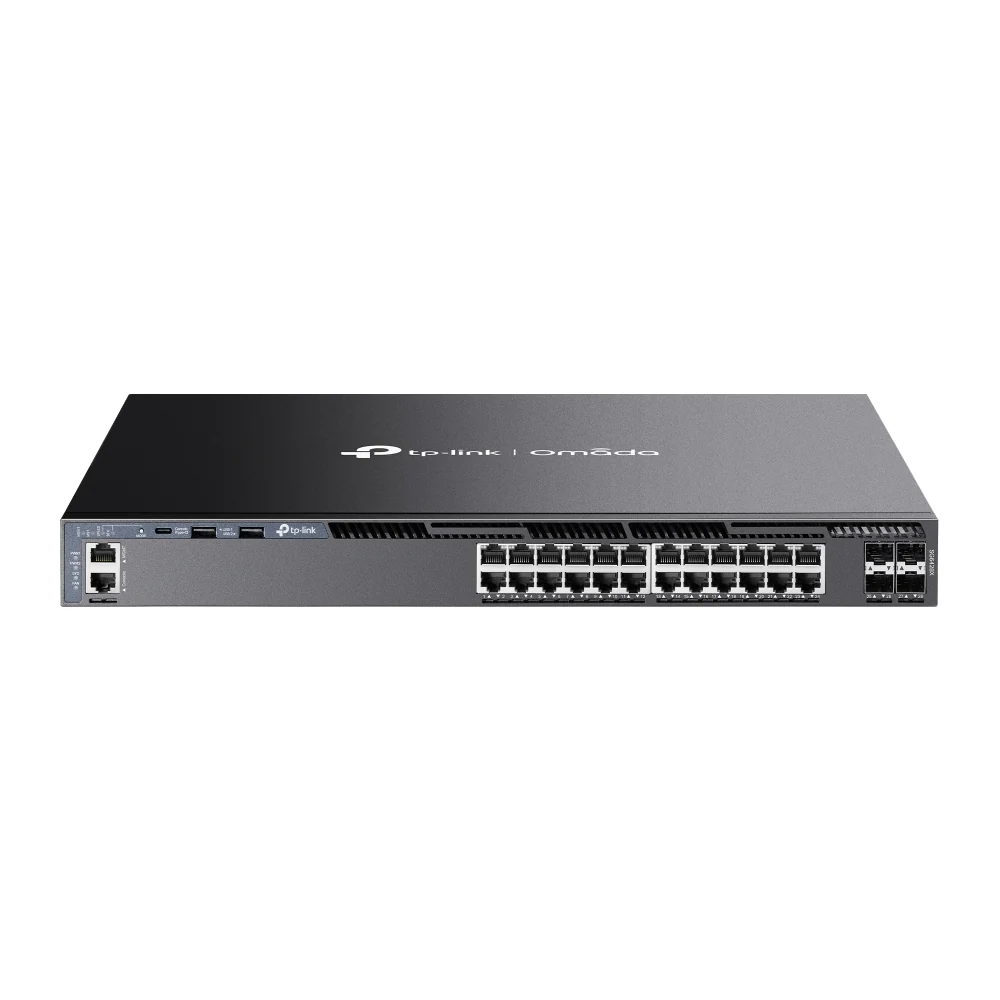 OMADA 24-PORT GIGABIT STACKABLE L3 MANAGED SWITCH 4 10GE SFP
