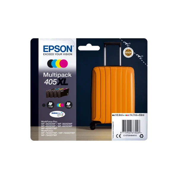 PACK 4 CORES TINTEIRO EPSON 405 XL