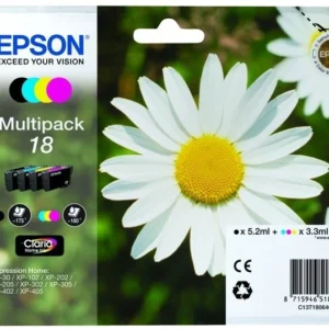 PACK 4 TINTEIROS EPSON SERIE 18 C13T18064022