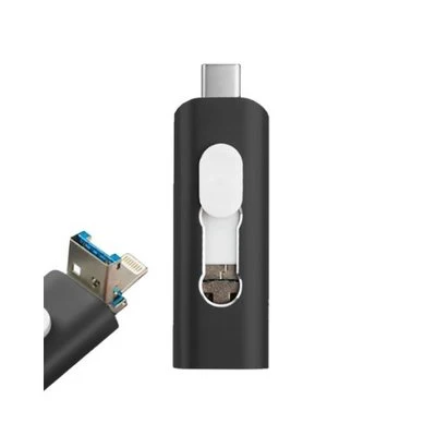 PENDRIVE 128GB 3 EN 1 COOL NEGRO