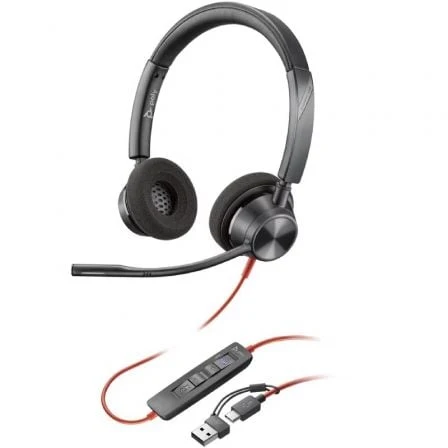 POLY Headset Estéreo Blackwire 3320 com USB-C certificado para Mi