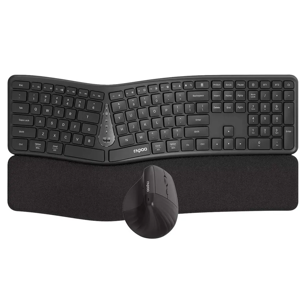 RAPOO TECLADO+RATO S/FIO 8810ME MULTI-MODE PRETO