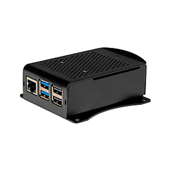 RASPBERRY PI 5 CAIXA ALUMINIO CVENT VESA75 JOY IT RB P5-06B BLACK