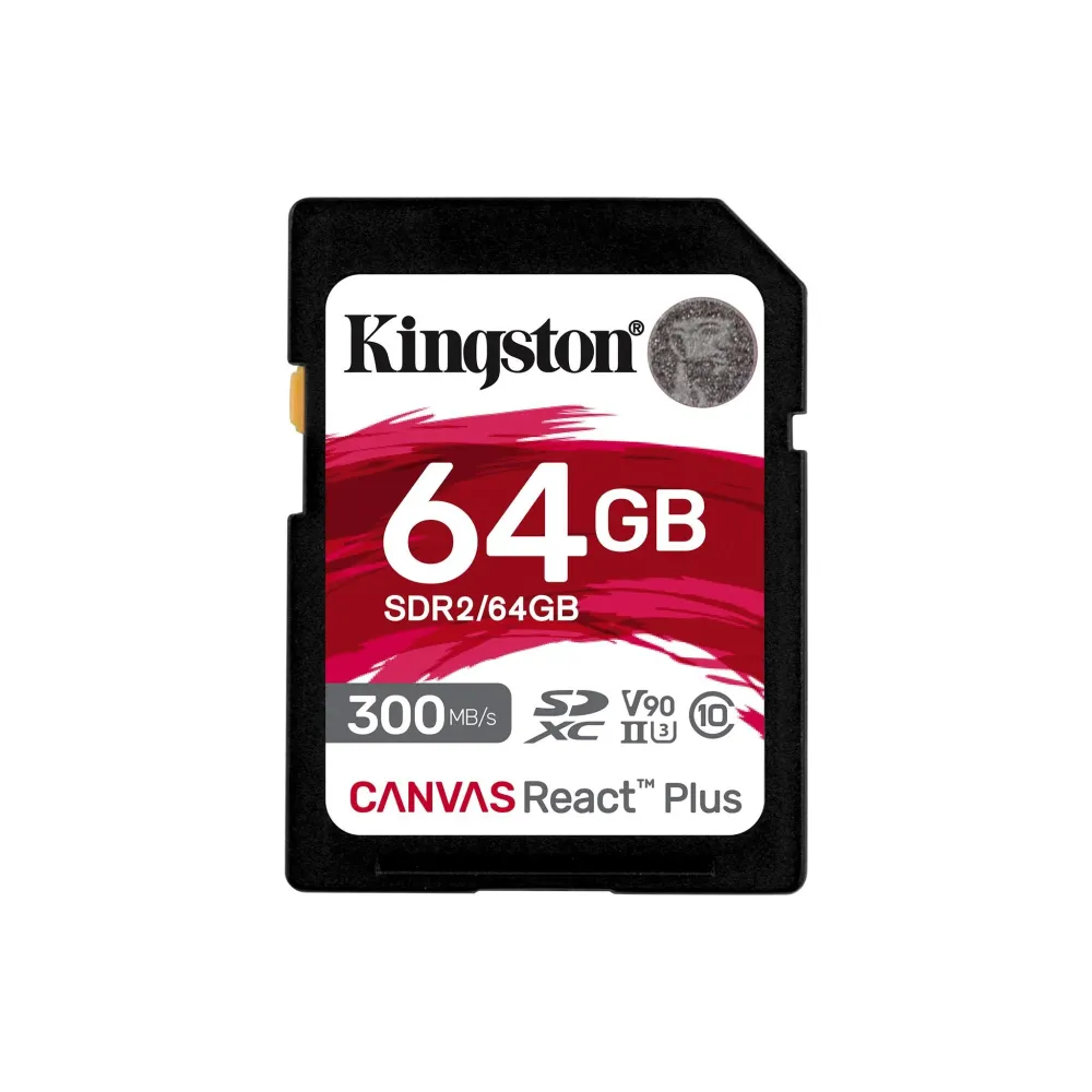 SDXC CARD 64GB CANVAS REACT PLUS UHS-II 300R260W U3 V90 FULL