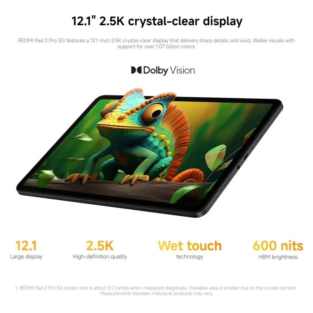 Tablet Xiaomi Redmi Pad 2 Pro 12,1" Octa Core 8 GB RAM 256 GB Cinzento