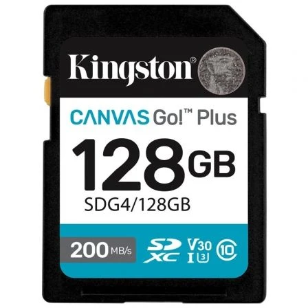 TARJETA DE MEMORIA KINGSTON CANVAS GO! PLUS 128GB SD XC CLASE 10
