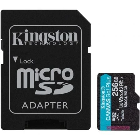 TARJETA DE MEMORIA KINGSTON CANVAS GO! PLUS 256GB MICROSD XC CON