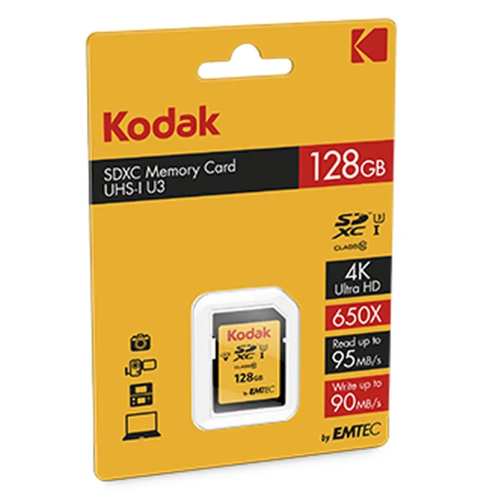 Tarjeta de Memoria Micro SD con Adaptador Kodak EKMSD128GXC10HPRK 128 GB