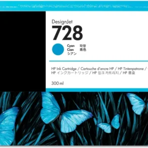 HP Tinteiro DesignJet 728 Ciano de 300 ml