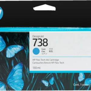 HP Tinteiro DesignJet 738 Ciano (130 ml)