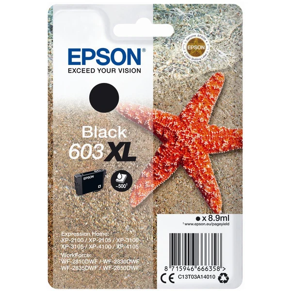 TINTEIRO EPSON 603XL PRETO BLISTER