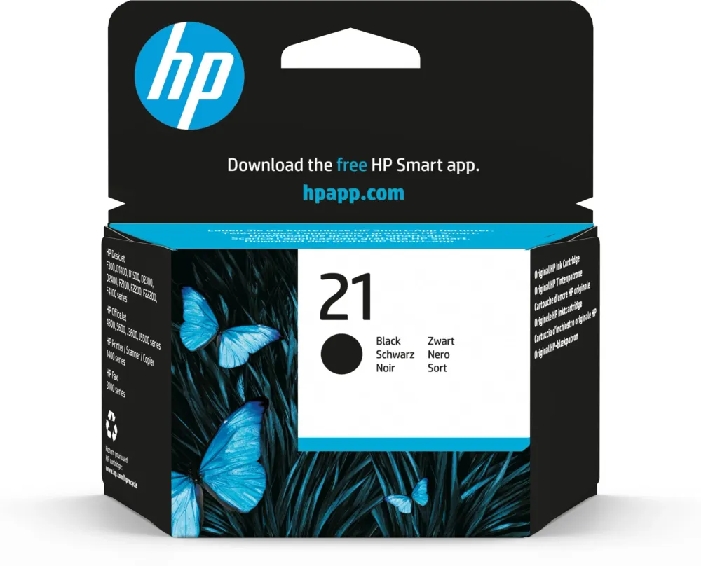 HP Tinteiro Original 21 Preto