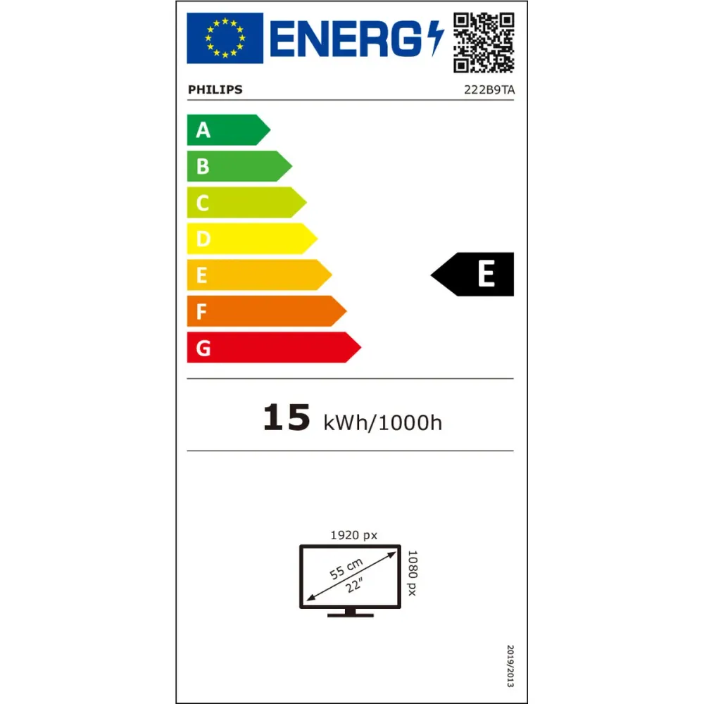 Tóner Philips 222B9TA/00 21,5" (21,5") Full HD (Full HD)
