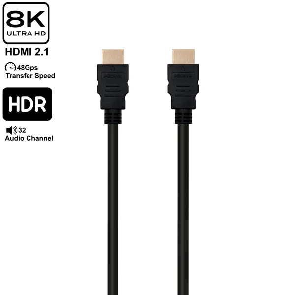 ULTRA HIGH SPEED HDMI 2.1 CABLE ETHERNET, BLACK, MM 8,0M, 8K