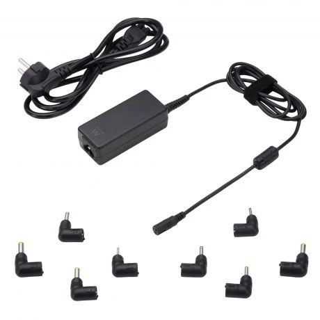 UNIVERSAL AUTOMATIC NOTEBOOK CHARGER HOME 45WATT, 10 TIPS, W FREE