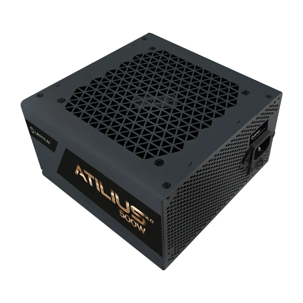 UNYKAch ATX Atilius 2.0 Black 500W 80+ Bronze fonte de alimentaçã