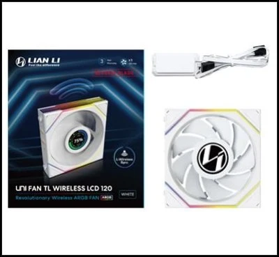 VENTILADOR 120X120 LIAN LI UNIFANTL-LCD WIRELESS WHITE R