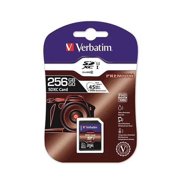 VERBATIM SD 256GB SDXC CLASS 10UHS-1