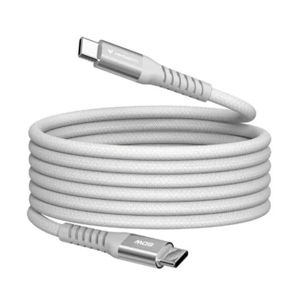 VERBATIM CABO USB-C 60W 480MBPS MAGNETICO NYLON GREY 1.20MT