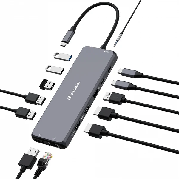 Verbatim CMH-13 USB Type-C 10000 Mbit/s Prateado
