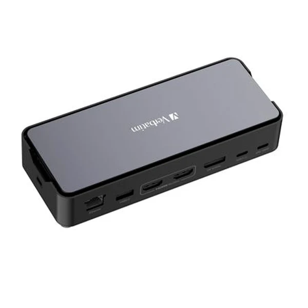 VERBATIM DOCK 8K USB-C 2XHDMI 1XDP 1XSSD 256GB 1XRJ45 3XUSBC 3XUS