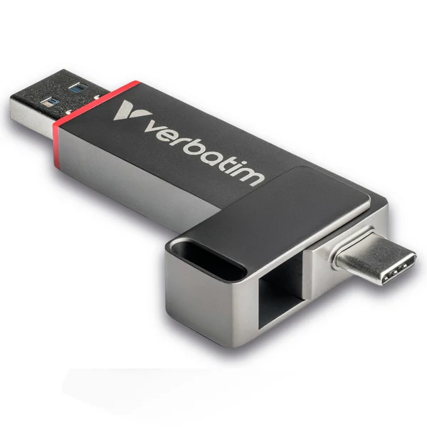 VERBATIM SSD EXTERNO QUICKSTICK 256GB DUAL USB- USB-C ALUMINIO