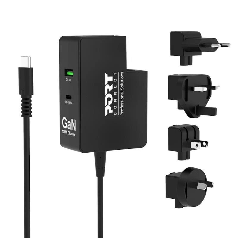 WALL CHARGER TYPE C PD 100W GAN - UNIVERSAL TRAVEL PLUG