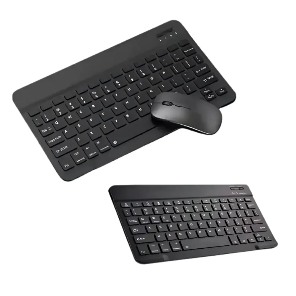 KIT-Teclado + Mouse Sem Fio Bluetooth Para Notebook e Tablet