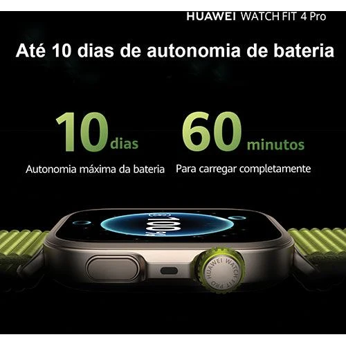 Huawei Watch Fit 4 Pro - Carvão | Resistente à Água