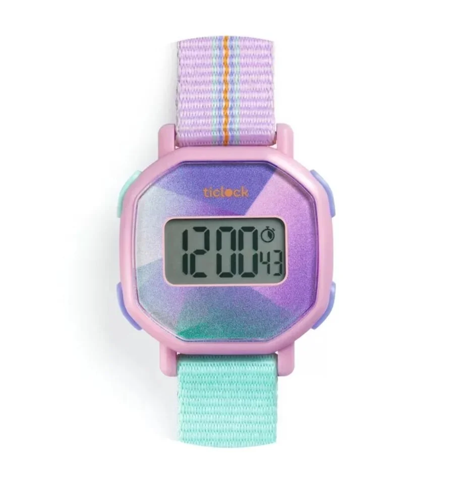 Purple Prisma Eletrônico Clock