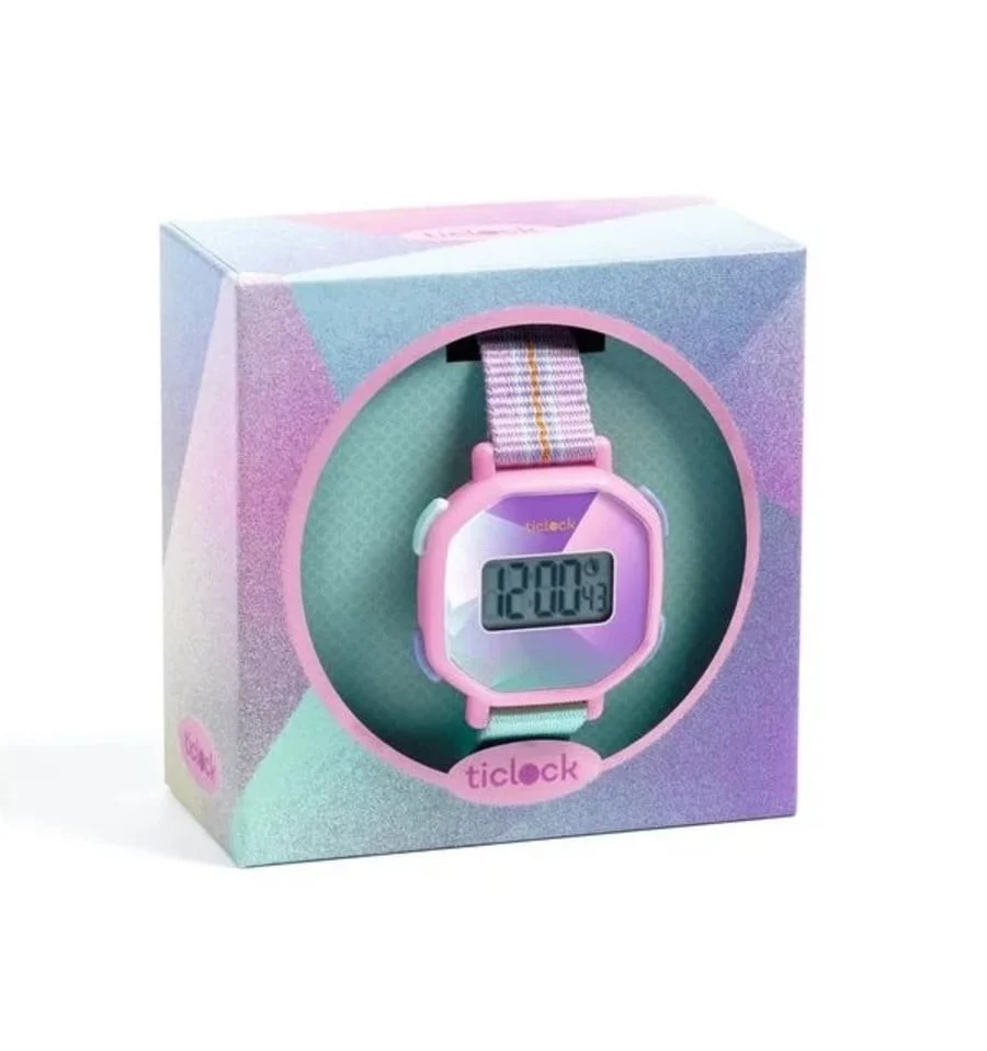 Purple Prisma Eletrônico Clock