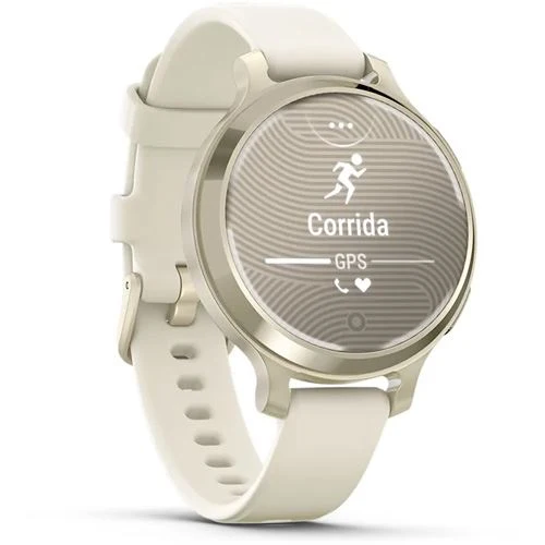 Relógio com GPS Smartwatch Garmin Lily 2 Active 38mm - Dourado Lunar/Branco Osso