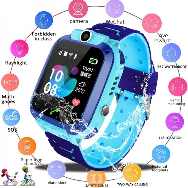 Smartwatch de Crianç c/ GPS - ROSA com Monitor Cardíaco