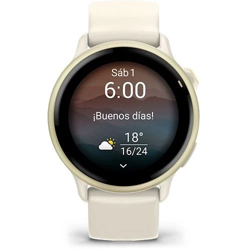 Smartwatch Garmin Vívoactive® 6 - Branco com Película Protetora Inclusa