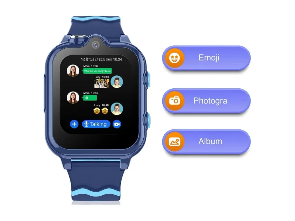 Smartwatch Infantil Aemai X10 - ROSA com Película Protetora Inclusa