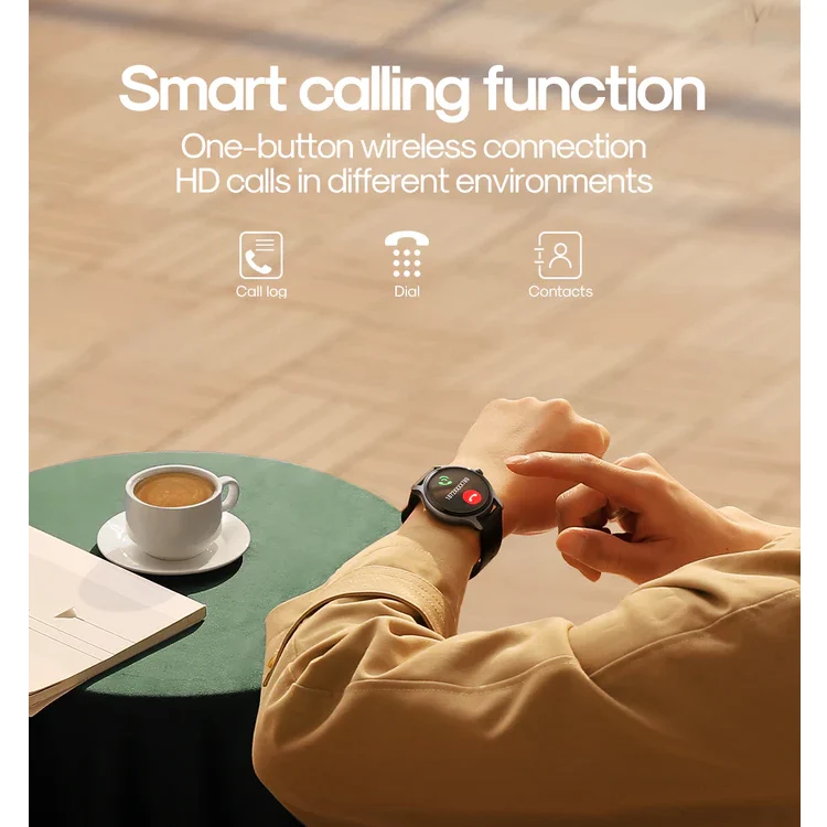 Smartwatch Joyroom JR-FC1 – Preto com Película Protetora Inclusa