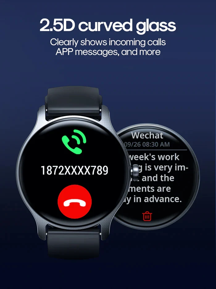 Smartwatch Joyroom JR-FC1 – Preto com Película Protetora Inclusa